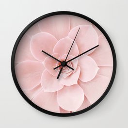 Blush Succulent Wall Clock
