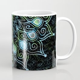 Inspiring Green and Blue Diamond Mandala Mug