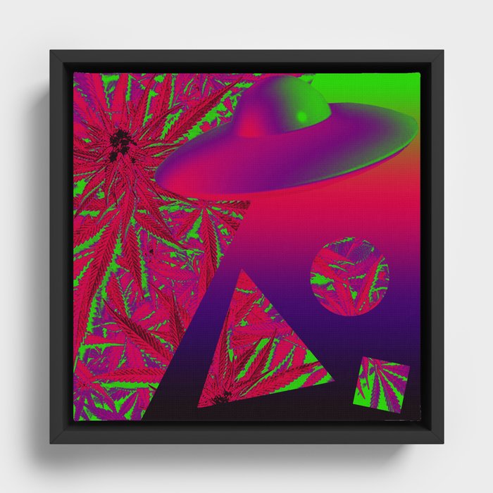 Alien Frequency Framed Canvas
