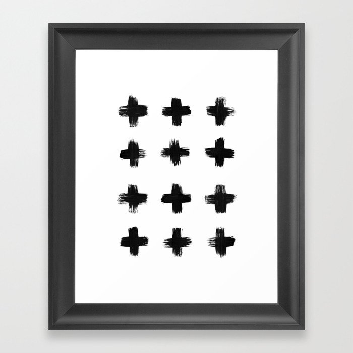 Scandinavian Crosses Framed Art Print