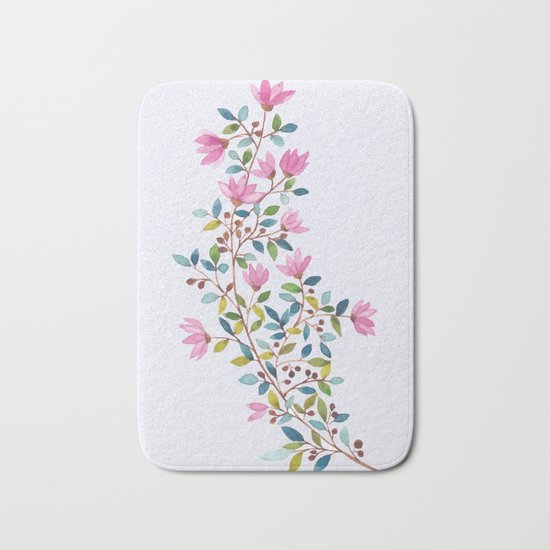 flowers 477 Bath Mat