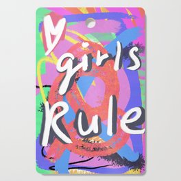 girls rule art 3 Cutting Board
