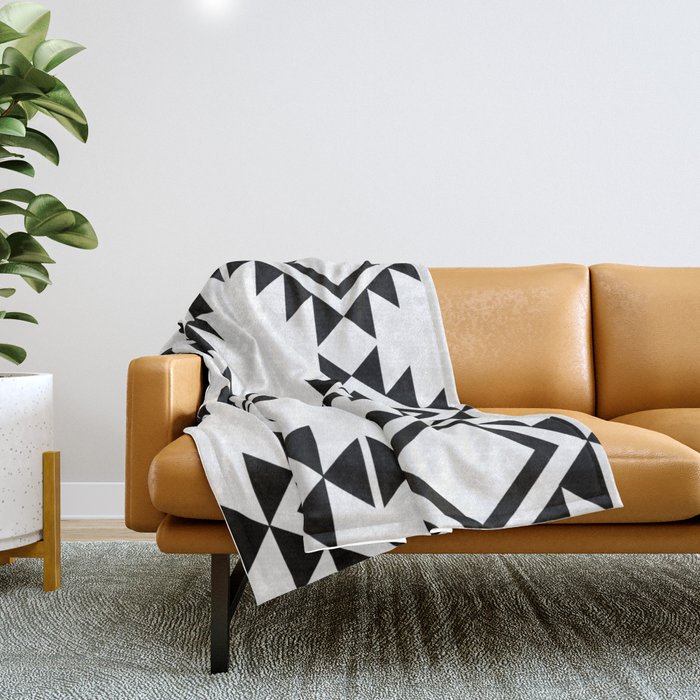 Black and white aztec throw best sale