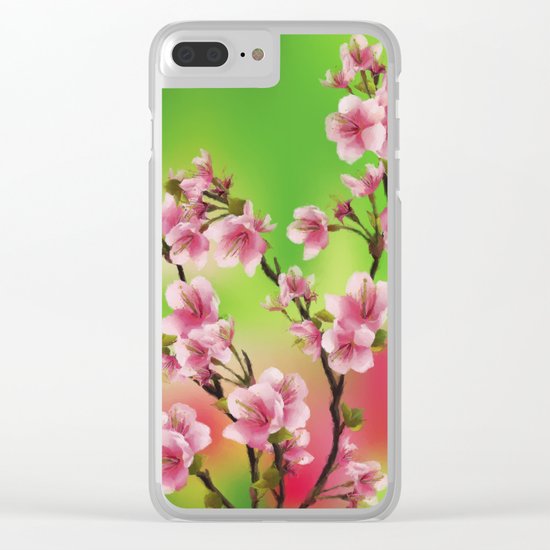 Cherry Blossom - Variation 3 Clear iPhone Case