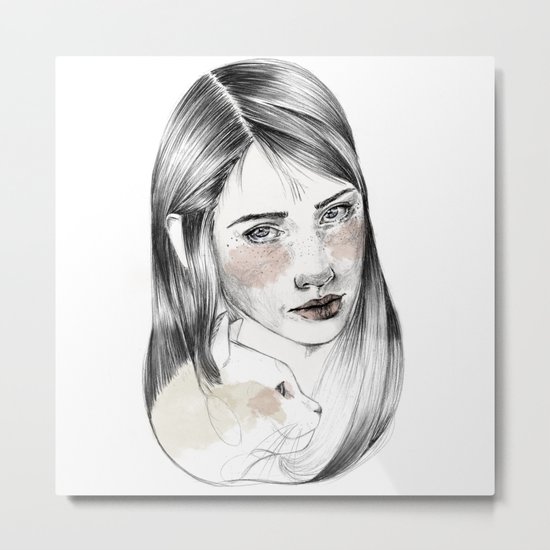 Cat person Metal Print