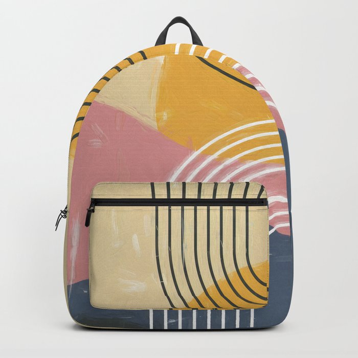 minimalistic watercolor rainbow under the sun-5248 Backpack