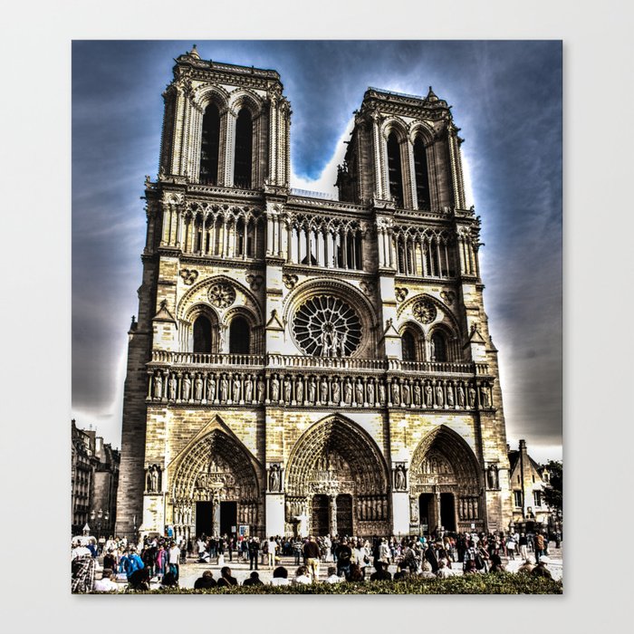 Notre Dame de Paris - Extreme HDR Canvas Print