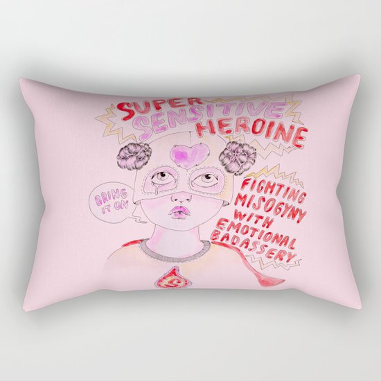 Super Sensitive Heroine Rectangular Pillow