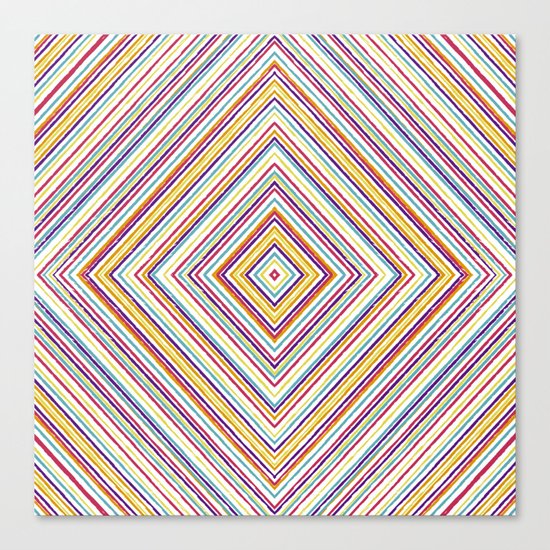 CRAYON STRIPES Canvas Print