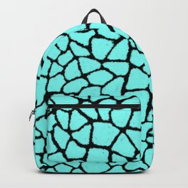Mosaic Abstract Art Seafoam & Black Backpack