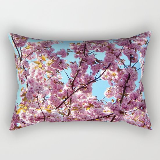 spring pink blossoms Rectangular Pillow