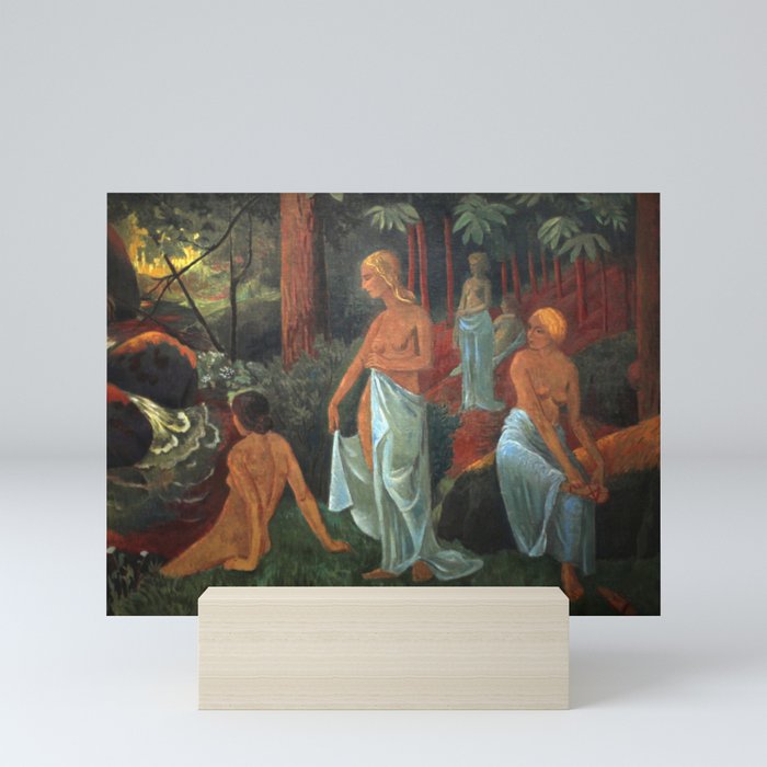 Women bathing with white veils by the Forest River by Paul Serusier Mini Art Print