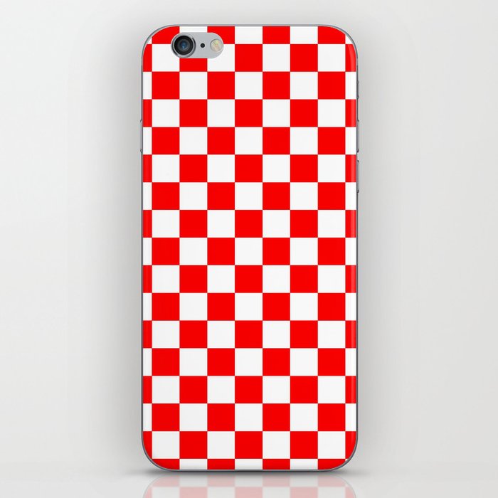 Checker (Red/White) iPhone Skin