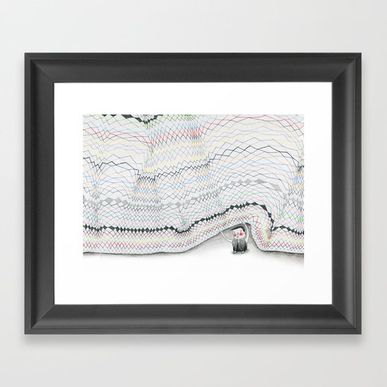 Sous le pull Framed Art Print