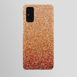Burnt Orange Ombre Glitter Android Case