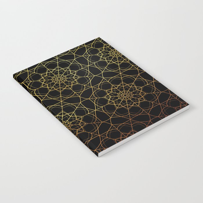Gold mandala vector pattern Notebook
