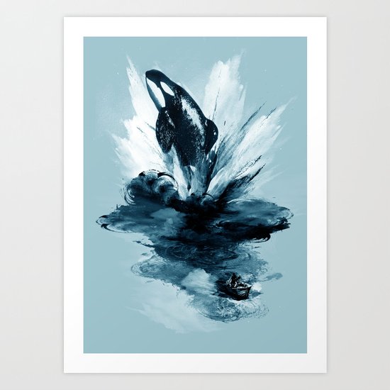 deep blue rising Art Print