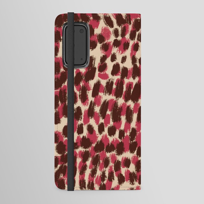 Brushstrokes leopard spots pattern var 2 Android Wallet Case