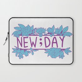 New;Day Purple and Cyan Laptop Sleeve