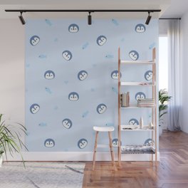 Cute Penguin Pattern Wall Mural