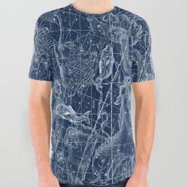 Pisces sky star map All Over Graphic Tee