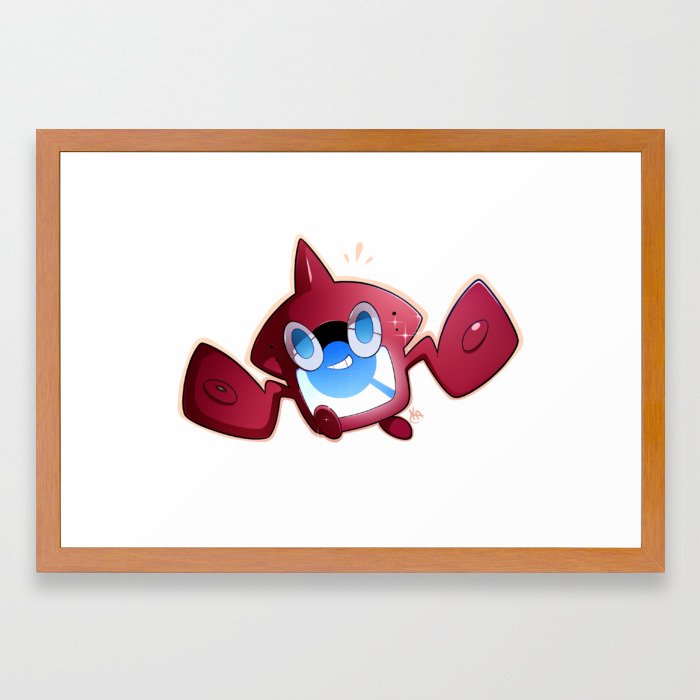Rotom Pokedex Framed Art Print By Makoeyes Society6