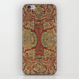 Antique Red Chintz Floral and Fruits iPhone Skin