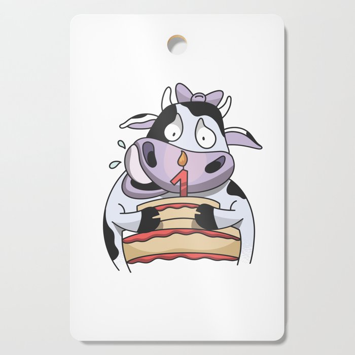 Baby Cow Birthday Fist Anniversary Gift Cutting Board