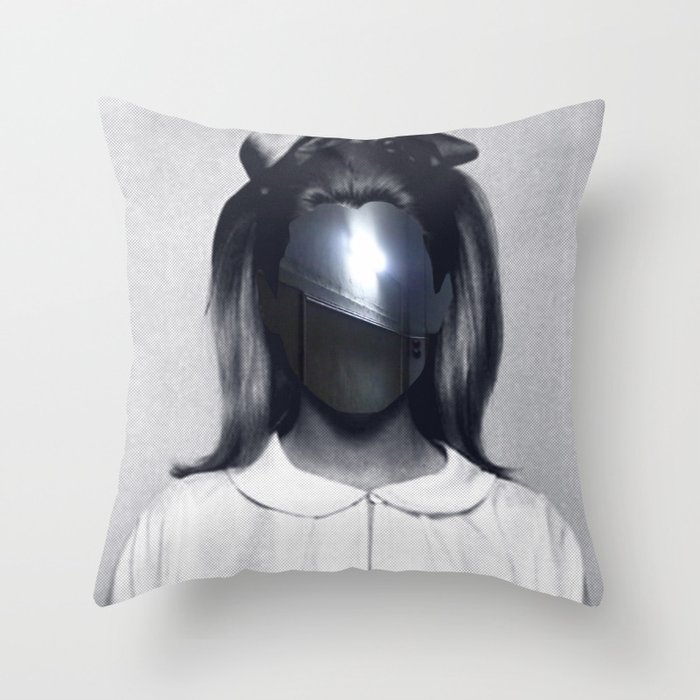Fear collage Throw Pillow