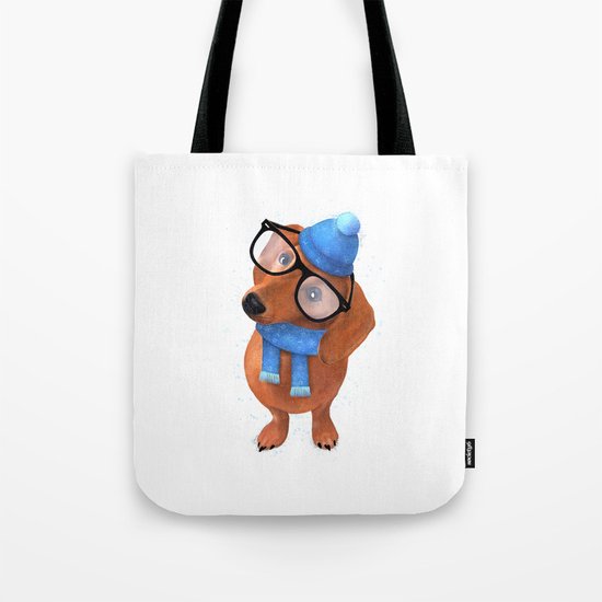 Smart Dachshund Tote Bag