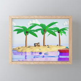 Lovely Island Framed Mini Art Print