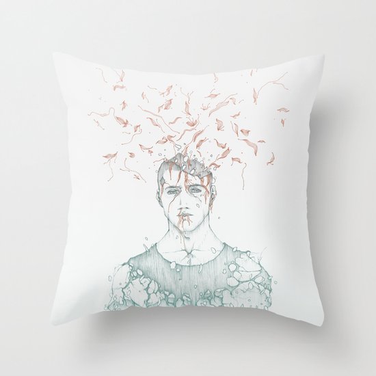Data Fragmentation Throw Pillow