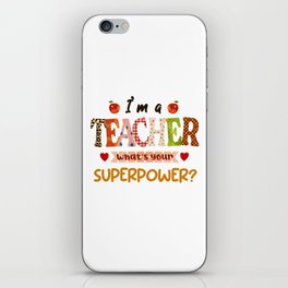 Funny teacher quote graphic design gifts iPhone Skin
