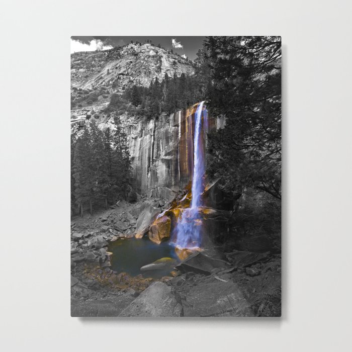 Vernal Falls, Yosemite National Park, Fall 2013, Selective Color Metal Print