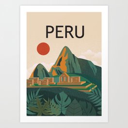Peru travel poster Art Print