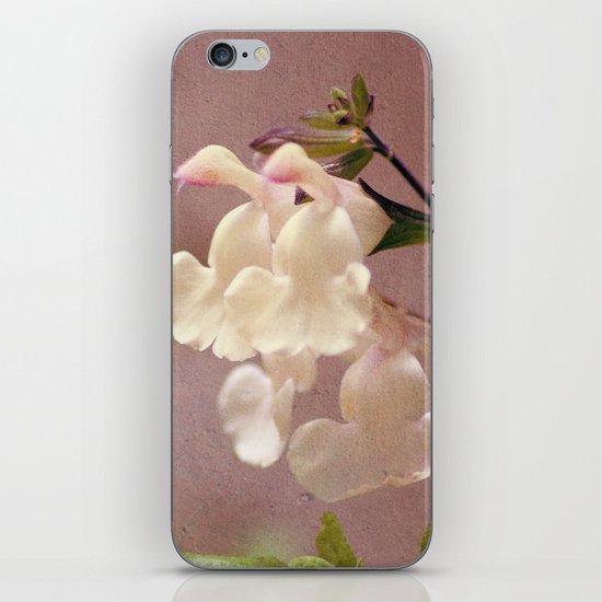 White flower and texture iPhone & iPod Skin