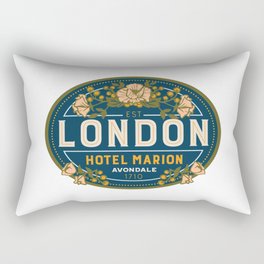 Hotel Marion - London, England. Vintage Travel Design Rectangular Pillow