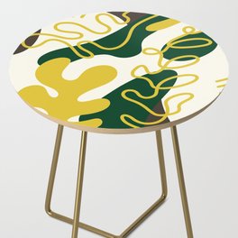Abstract line shape fern 9 Side Table