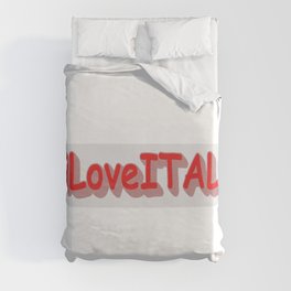 "#iLoveITALY" Cute Design. Buy Now Duvet Cover