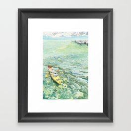 Seagrass Kayaking Framed Art Print