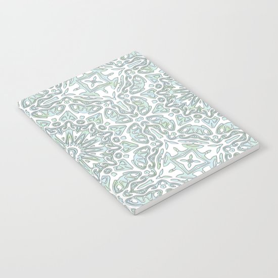 Turquoise teal ornamental pattern Notebook