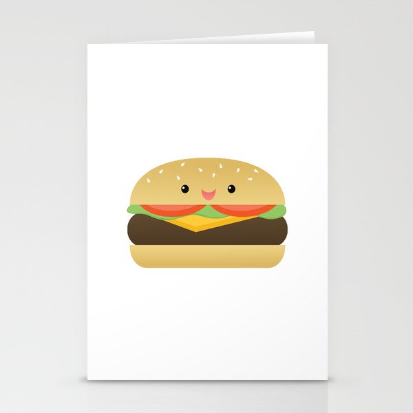 Happy Cheeseburger Stationery Cards