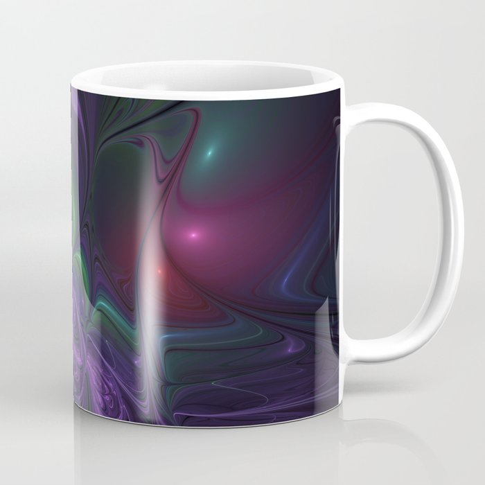 Purple Creek, Abstract Colorful Fractal Art Coffee Mug
