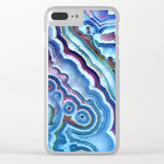 Agate chalcedony Clear iPhone Case