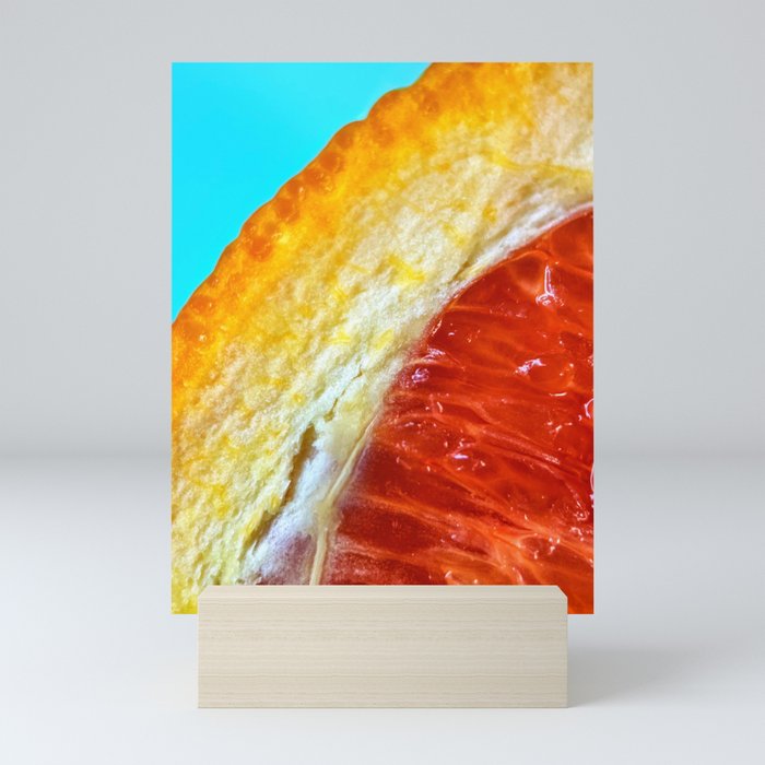 Orange in macro Mini Art Print