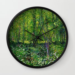 Vincent Van Gogh Trees and Undergrowth 1887 Wall Clock | Sophistictaed, Purevintagelove, Vangogh, Classic, Vangoghseries, Trees, Oil, Digital, Impressionism, Famousart 