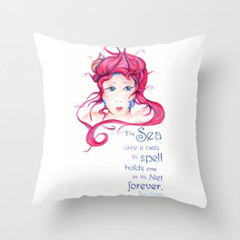 Mermaid Spell Throw Pillow