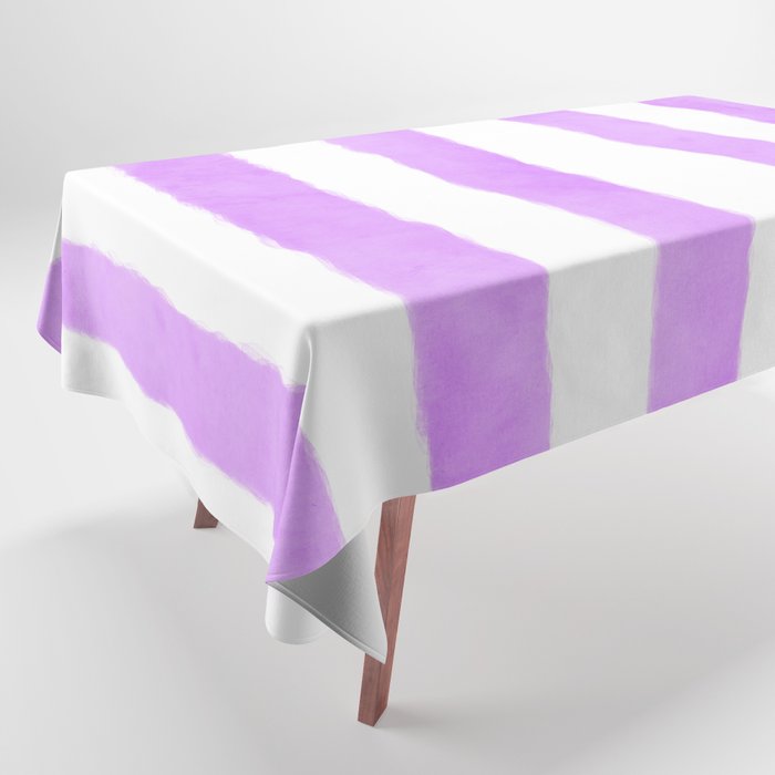 Watercolor Vertical Lines With White 39 Tablecloth