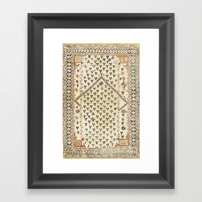 Selendi West Anatolia 16th Century Rug Print Framed Art Print