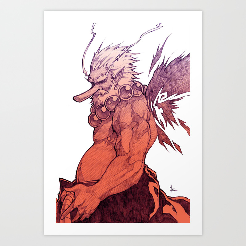 Sojobo Tengu Art Print by Mizael Tengu | Society6